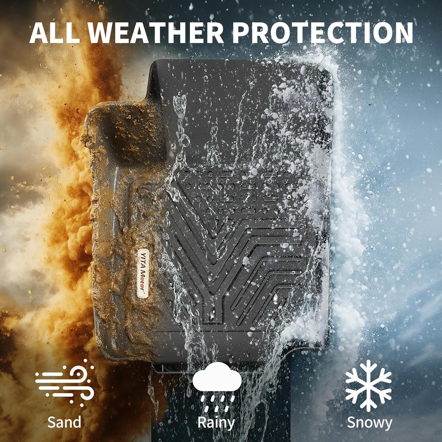 YITAMOTOR Floor Mats Compatible with 2013-2018 Toyota RAV4 Standard Models, Custom Fit Floor Liners, 1st & 2nd Row All-Weather Protection