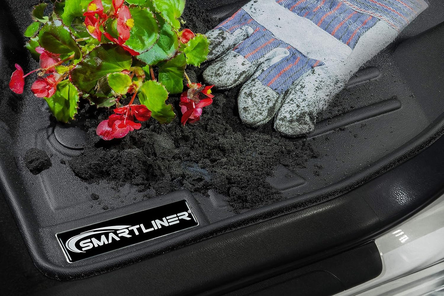 SMARTLINER Custom Floor Mats 2 Row Liner Set Compatible with 2015-2020 Chevrolet Suburban