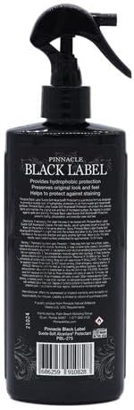 Pinnacle Black Label Suede-Soft Alcantara Protectant | Advanced Spill & Stain Protection for Micro-Suede & Alcantara | Clear Finish | PBL-275 | 8 oz