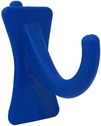 PegPro® J Hooks Kit for Standard “Wood Fiber” pegboard – Durable Plastic Pegboard Hooks - for Garage, Kitchen, Craft Room, and More (J Hook - 24 Pack, Blue)