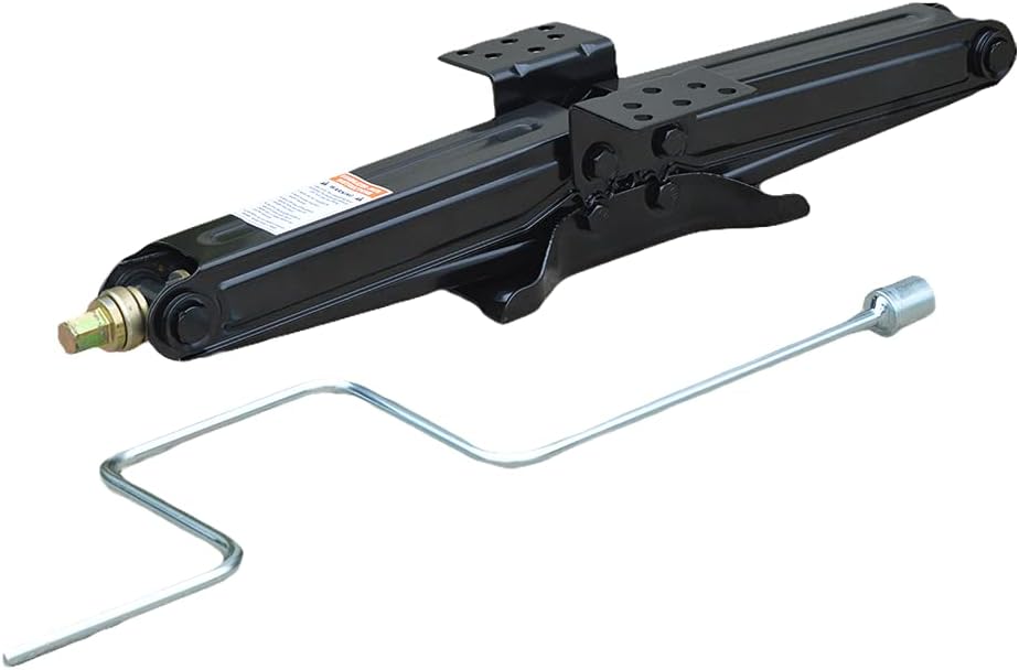 Bastion Distribution One New 24" Scissor Jack with Crank Handle | 5000lbs Capacity | Adjustable 4-24” Height | Spray-Tested Powder Coated | BJ-5000MSJ24
