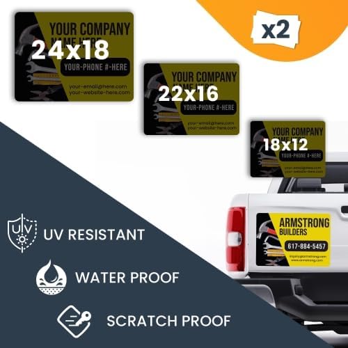 Magnet Me Up Customizable and Personalized Automotive Magnet Decals (12”x18” Builder Rectangle)