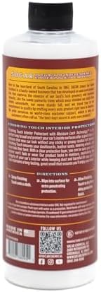 SOCAR Finishing Touch Interior Protectant - 16 fl oz, Professional Grade Dressing for Plastic, Vinyl, Leather. Restores New Car Look, Non-Greasy Residue, Blocks Dust, Harmful UV Rays, Pleasant Smell