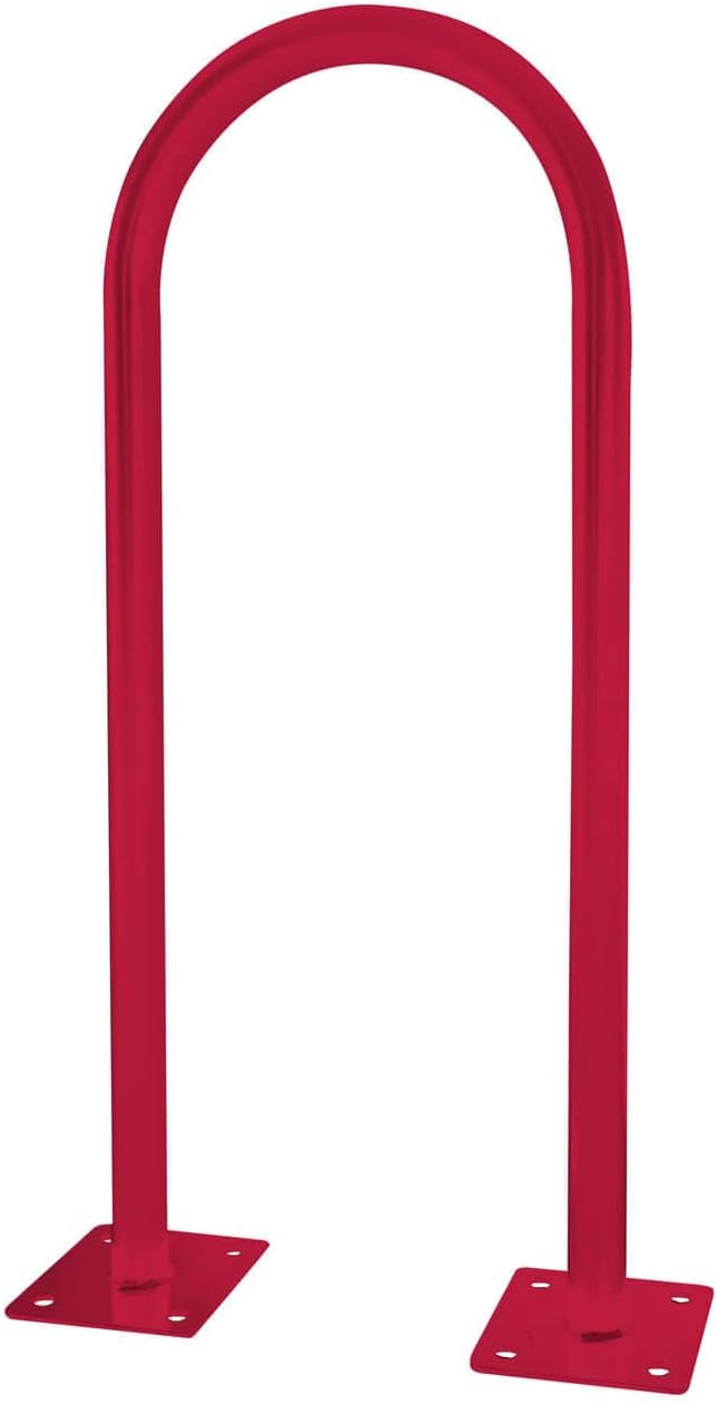 Sandbaggy U Shaped Bike Rack - Outdoor, Commercial - Galvanized Steel - Surface/Ground Mounted (2, Red)