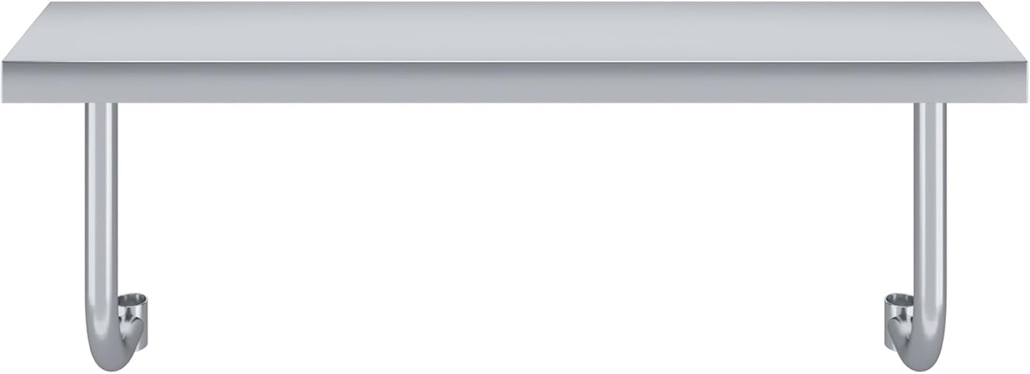 AmGood 13.5 in. x 49 in. Stainless Steel Adjustable Work Surface for 30 in. x 48 in. Equipment Stand