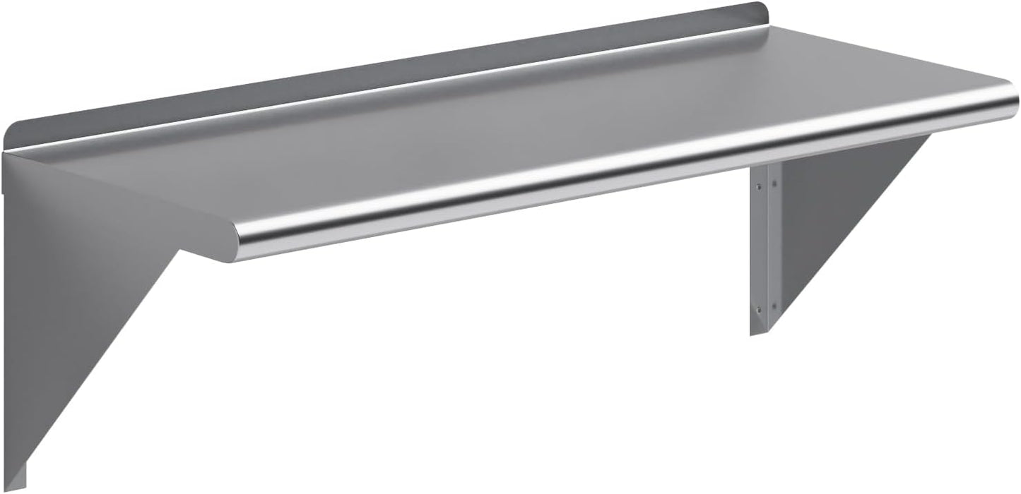 AmGood 36" Long X 14" Deep Stainless Steel Wall Shelf | NSF Certified | Appliance & Equipment Metal Shelving | Kitchen, Restaurant, Garage, Laundry, Utility Room