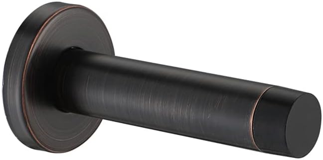 JQK Door Stopper Oil Rubbed Bronze, 304 Stainless Steel Thicken 1mm Sound Dampening Door Stop Bumper Wall Protetor, ORB, DSB5-ORB