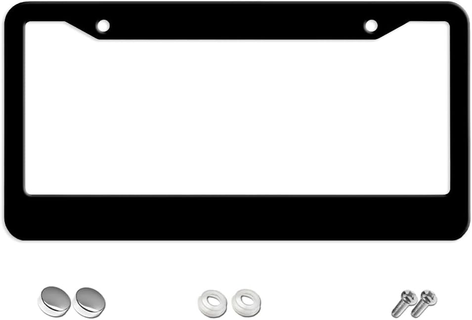 Personalized License Plate Frames Custom Your Text License Plate Holders 27 Colors Customizable Design Metal New Car Tag Sign Funny Gift for Men Women Front or Back of Car Truck 6.3"x12.2"