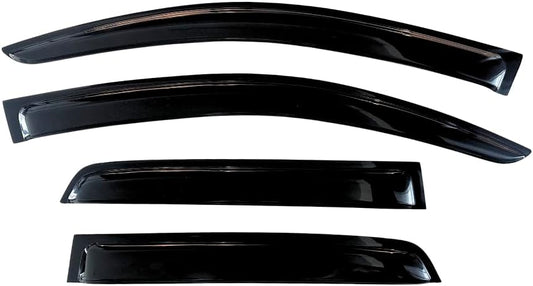 KPY Window Visor Compatible with Dodge Journey 2009-2020, 4PC Rain Guard Side Window Vent Deflectors Tape-On Mugen Style, 2009 2010 2011 2012 2013 2014 2015 2016 2017 2018 2019 2020