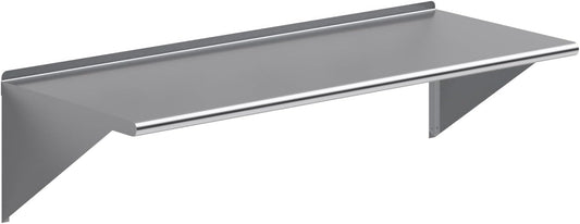 AmGood 60" Long X 24" Deep Stainless Steel Wall Shelf | NSF Certified | Appliance & Equipment Metal Shelving | Kitchen, Restaurant, Garage, Laundry, Utility Room