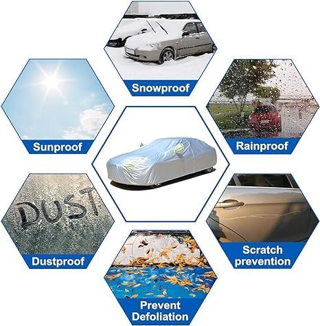 KouKou Oxford Waterproof SUV Car Cover Suitable for Lexus RX300/330/350/350L/450 from 2003 to 2025, Windproof All Weather Waterproof Outdoor Cover Sun Rain UV Dust Snow Protection.