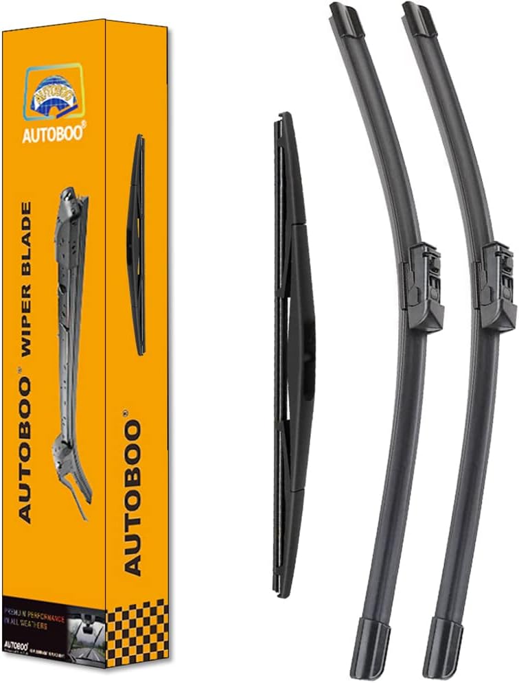 AUTOBOO 26"+16" Windshield Wipers with 12" Rear Wiper Blade Sets Replacement for Subaru Crosstrek Impreza 2018 2019 2020 2021 2022 2023-Original Factory Quality (Pack of 3)