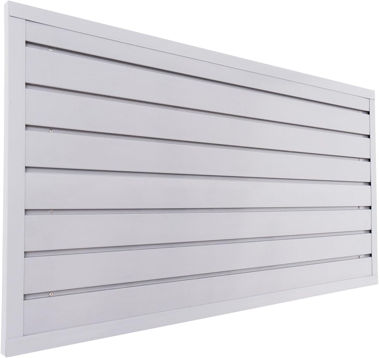 Slatwall Panel Garage Organizer Heavy Duty Wall Mounted, PVC Slat Panels Home Storage System, Tool Organization Peg Board 4ft by 2ft (Gray)