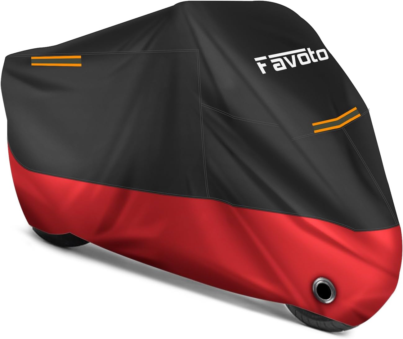 Favoto Motorcycle Cover Waterproof Outdoor - 96.5 inches Length All Season Universal Weather Rain Sun Protection Night Reflector with Lock-Holes Storage Bag Motorbike Vehicle Cover
