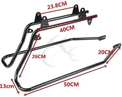 XFMT Gloss Black Hard Saddle bags Trunk w/Lid Latch & Key+Saddlebag Conversion Brackets Mounts For Harley Davidson Softail 1994-2013