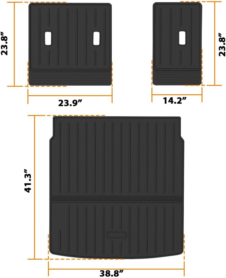 G-PLUS Floor Mats Trunk Mat Fit for Mazda CX-50 2023 2024 2025 w/Seat Back Protection TPE Custom Fit All Weather Full Cover Protection 3 Piece,Black