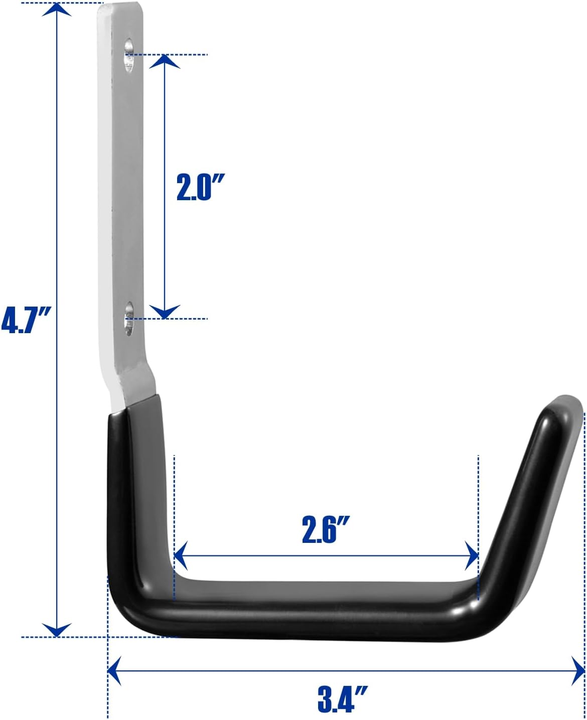 Heavy Duty Steel Garage Hooks,Garage Storage Utility Hooks,Anti-Slip Hanger, Tool Organizer,Steel Wall Mount Organizer, Garden Hose Hanger (Small-4PC)