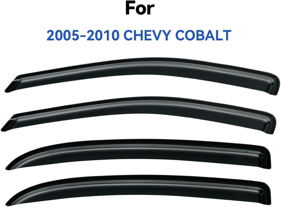 Window Visors Rain Guards Shield for 2005-2010 Chevy Cobalt, Out-Channel Window Vent Wind Deflectors Visors Shades for 05-10 Cobalt