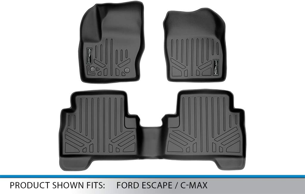 MAXLINER Custom Fit Floor Mats 2 Row Liner Set Compatible with 2013-2019 Ford Escape