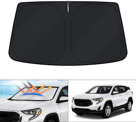 KUST Windshield Sun Shade for 2018-2023 2024 2025 GMC Terrain Window Sunshade Sun Visor Protector Foldable Blocks UV Rays Keep Your Car Cooler