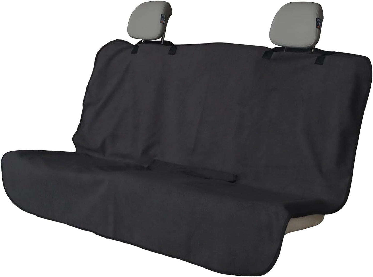 Back Seat Cover for Car Trucks Van SUV,Waterproof Rear Bench Towel Seat Covers for Dogs and Kids,Automotive Backseat Protector (Black)