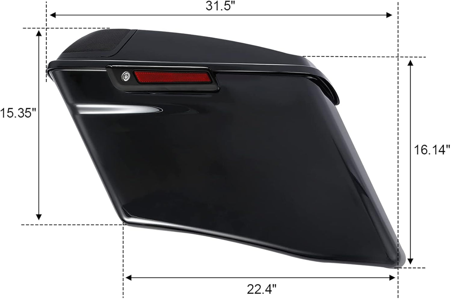 XFMT Motorcycle 4" Extended Hard Saddlebag Fit For Harley Touring CVO Road King Street Glide Road Glide Electra Glide '14-'24