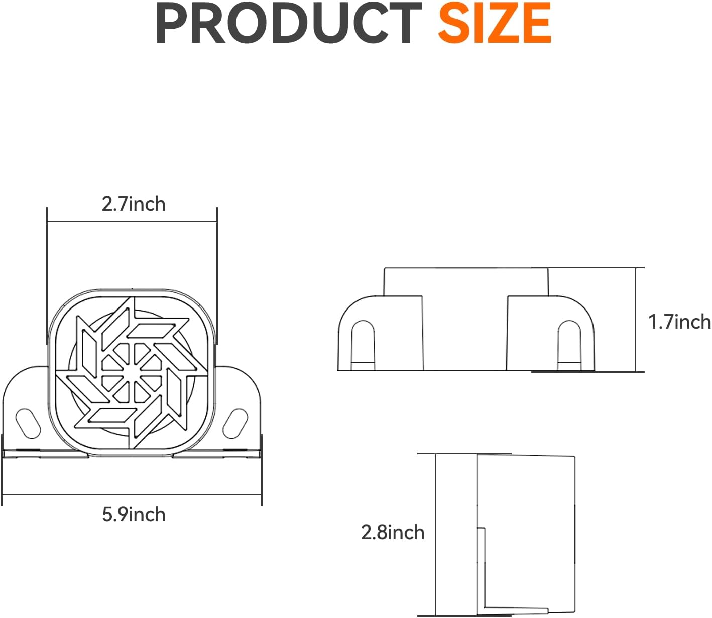 760 Back-up Alarm 12V-48V 110dB IP67 Waterproof Dust-Proof Reversing Warning Alarm with Super Loud Beeper Tone for Truck Van Forklift Car Lorry Agricultural Vehicles