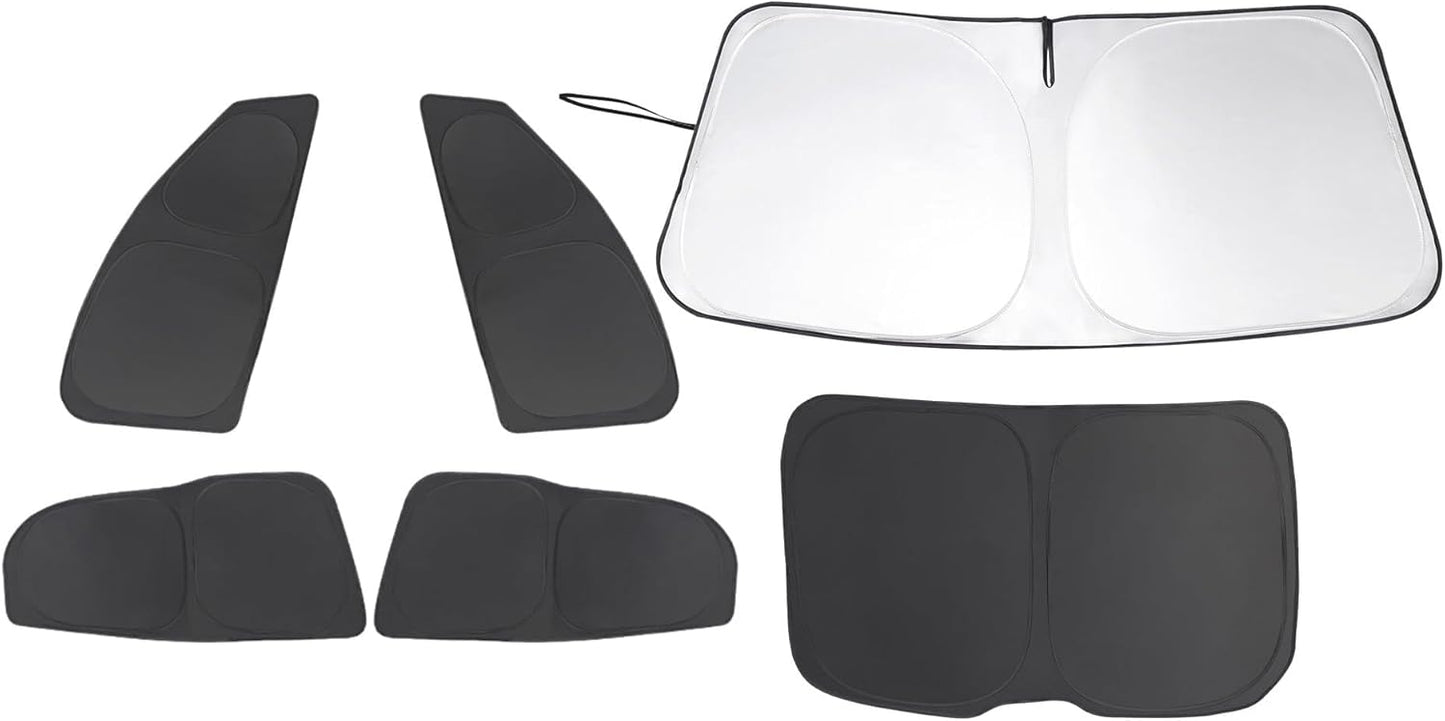 TINGLU Window Shades for Ford Mustang 2015-2023 (NOT Mustang Mach-E) Accessories Car Side Full Windows Rear Triangular Windshield Sun Shade Sun UV Rays Privacy Protection for Camping Relaxing 6PCS