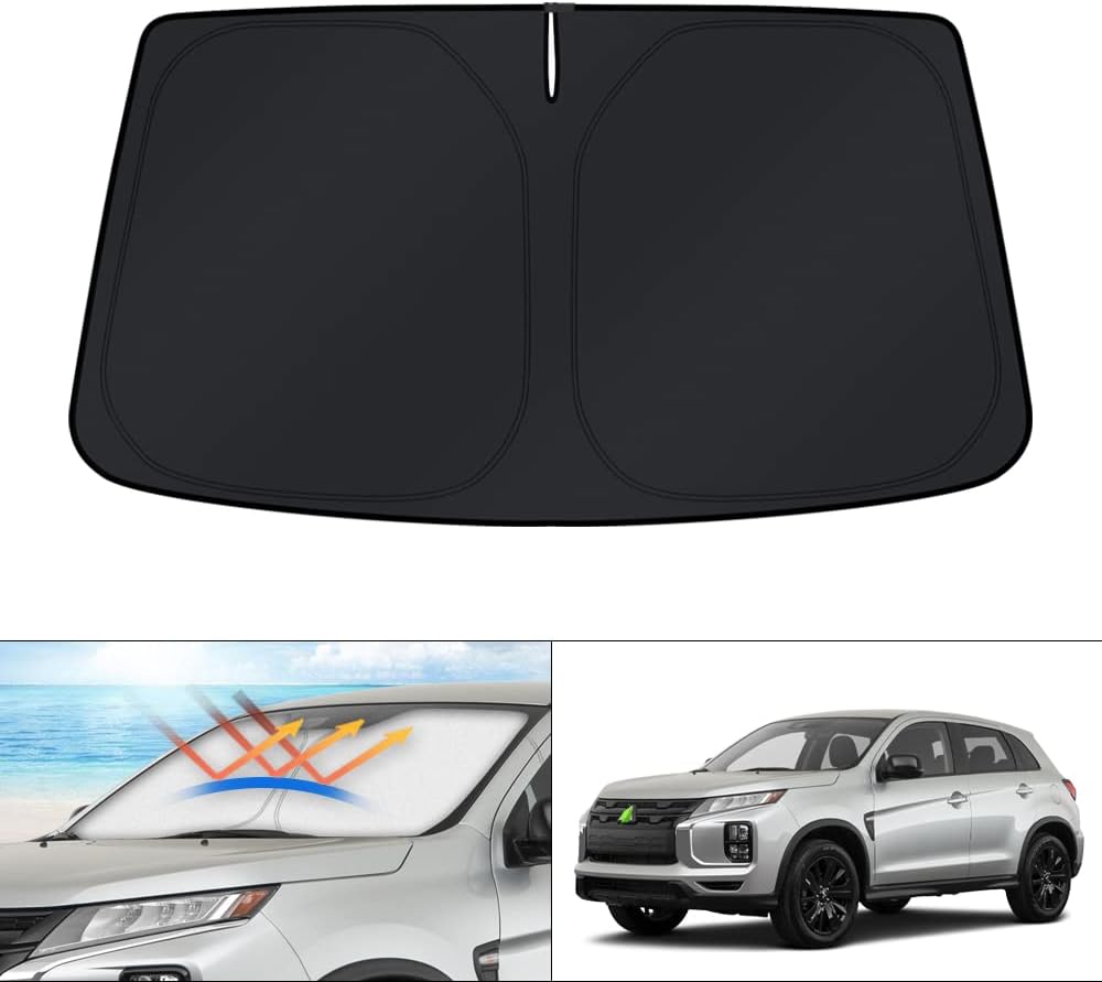 KUST Windshield Sun Shade for 2011-2023 Mitsubishi Outlander Sport (NOT fit Outlander) Sunshade Window Sun Visor Protector Foldable Blocks UV Rays Keep Your Car Cooler