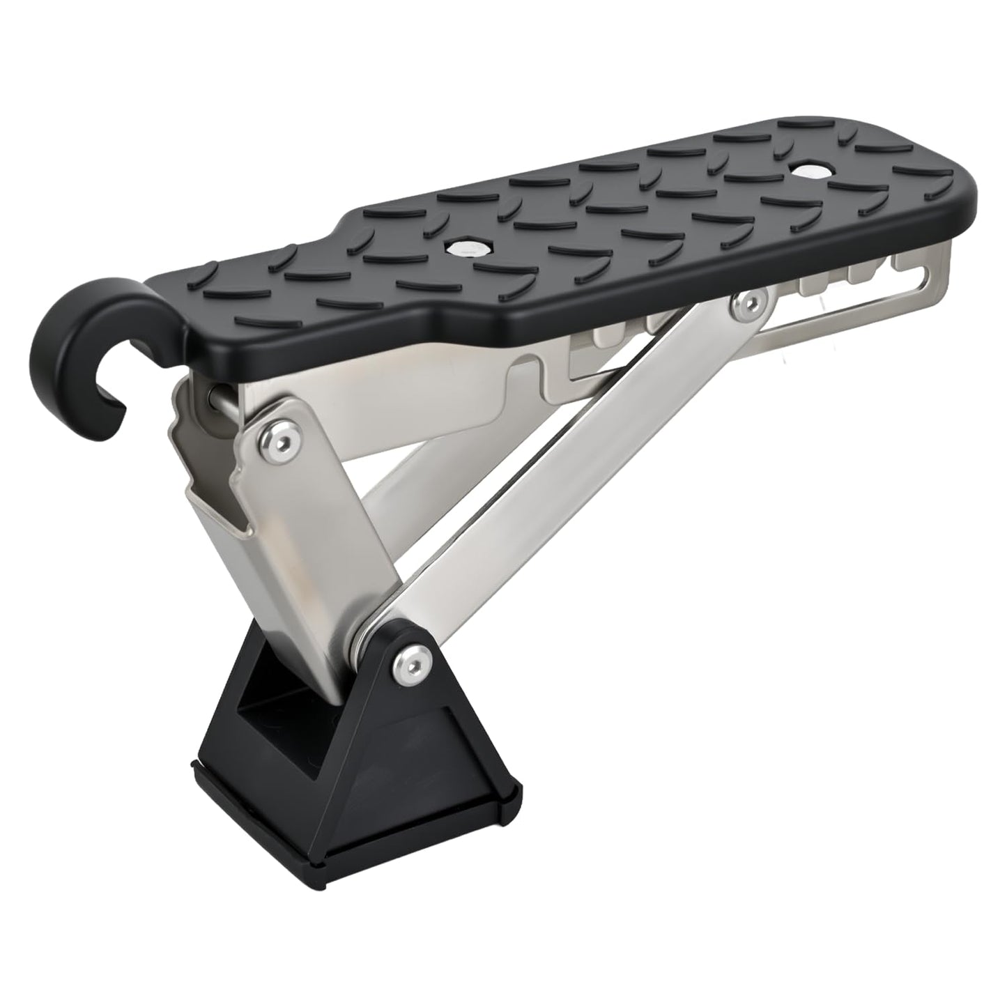 Nilight Car Door Step Universal Aluminum Latch Step for Car Roof Access Portable Folding Car Door Latch Hook Step Multi-Adjustable Both Feet Stand Pedal Max Load 500 Lbs for Truck SUV Vehicles, Black
