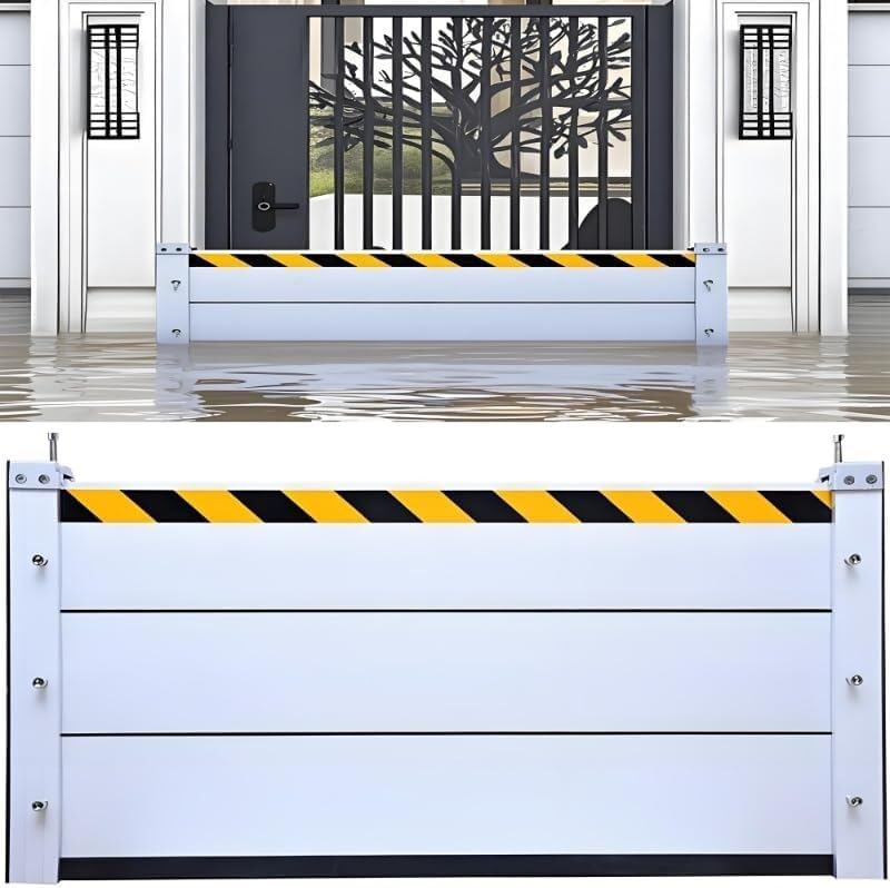 Flood Barriers for Home Exterior,Aluminum Alloy Outdoor Garage Doors Water Barriers for Flooding(H47.2Inch,L7FT)