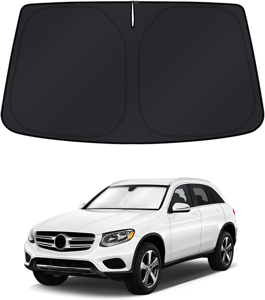 KUST Windshield Sun Shade for 2016–2022 Mercedes-Benz GLC 300 Window Shade Sun Visor Cover Foldable Blocks UV Rays Keep Your Car Cooler
