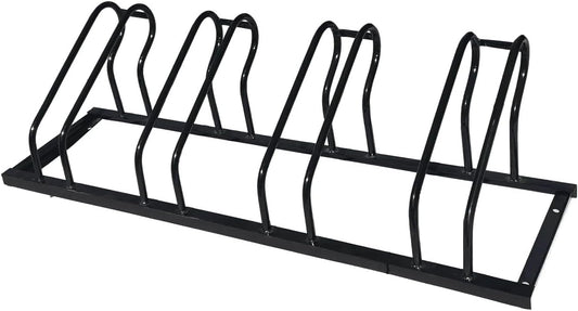 Sandbaggy Commercial Low Profile Bike Rack - Outdoor, Surface Mount, Steel - 4 Bike (4 Capacity (Low-Profile), 1)