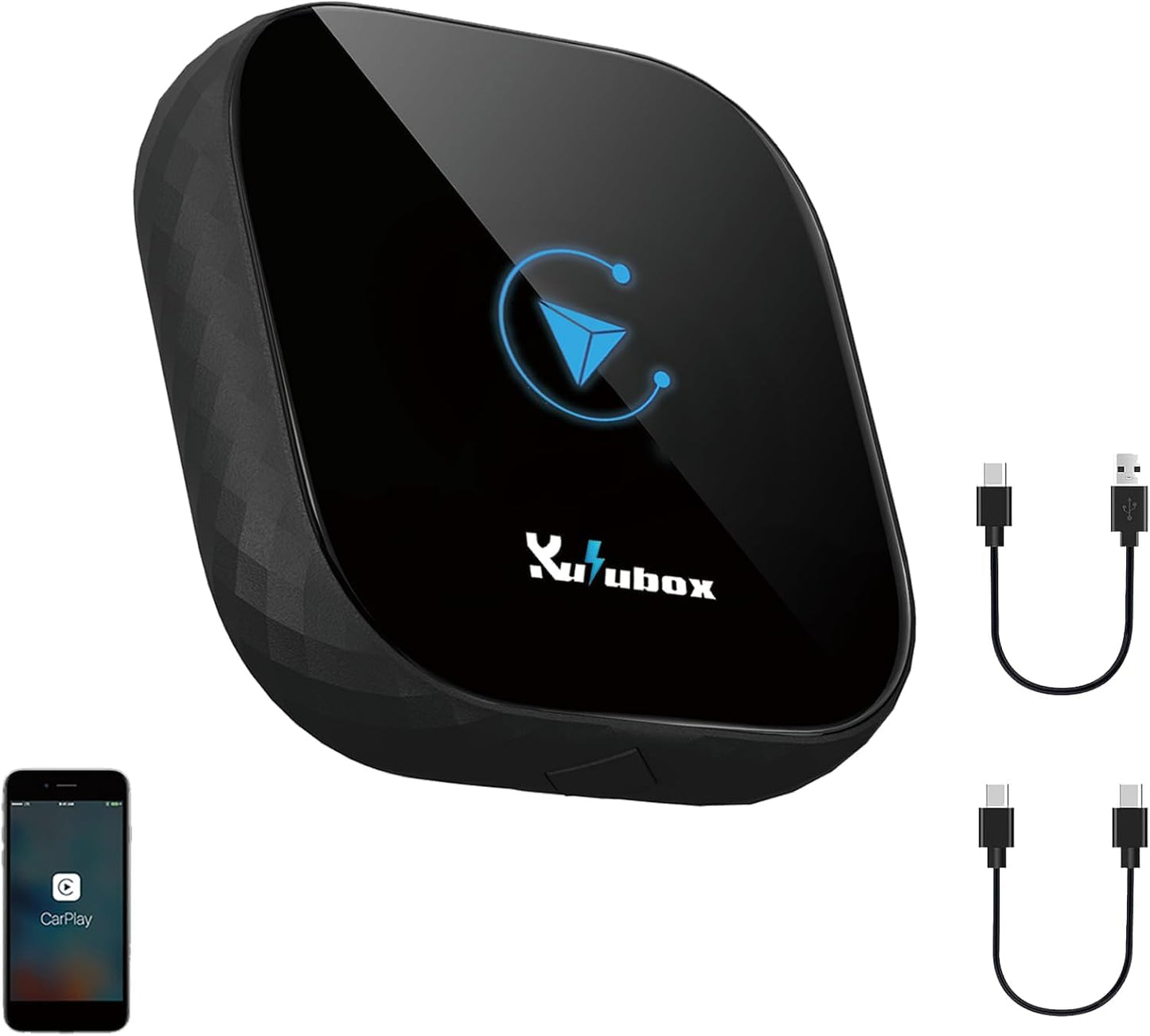 Wireless CarPlay Adapter for iPhone - 2025 Wired to Wireless CarPlay Dongle with Dual-Band WiFi, Low Latency, Auto Connect, Plug & Play for Factory OEM Wired CarPlay Cars