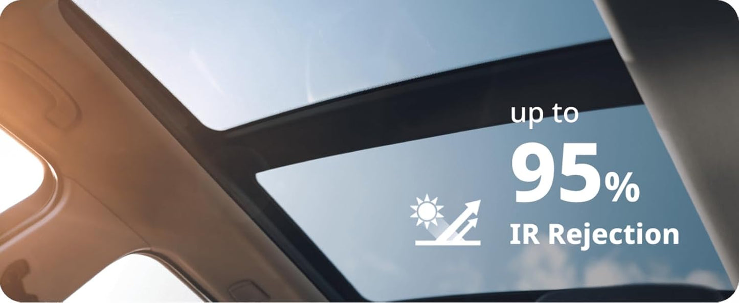 Nano Ceramic Window Tint Film for Cars and Building, Charcoal, 2 Ply Scratch Resistant, Heat Control, and UV 99%, IR 93% Rejection, 15% VLT, 24inx100ft