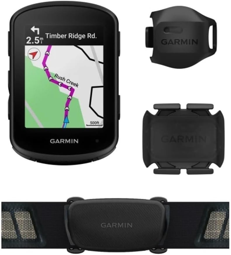 Garmin Edge 840 Bundle, Compact GPS Cycling Computer with Touchscreen and Buttons, Targeted Adaptive Coaching and More – Bundle Includes Speed Sensor, Cadence Sensor and HRM-Dual