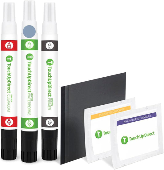 TouchUpDirect 1K5 Moon Dust Compatible with Toyota Exact Match Touch Up Paint Combo - Platinum Kit