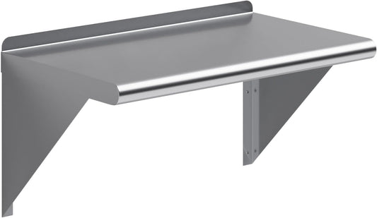 AmGood 24" Long X 14" Deep Stainless Steel Wall Shelf | NSF Certified | Appliance & Equipment Metal Shelving | Kitchen, Restaurant, Garage, Laundry, Utility Room