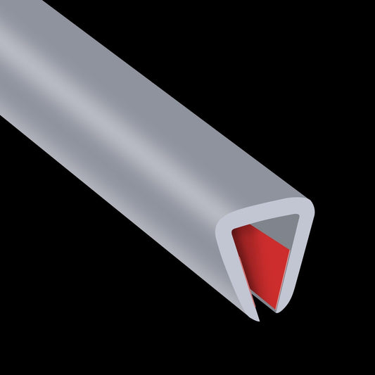 Rubber Edge Trim, Flexible Edge Trim for Sharp Edge, 5/16"(8.0mm) U Channel Edge Protector, Self Adhesive Edge Guards for Plywood, Glass, Flexiglass and Sheet Metal Parts, 20Ft, Grey Color