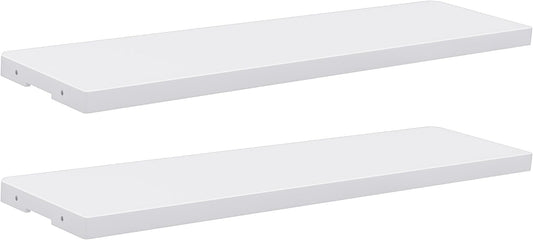 DWVO 2-Pack Resin Storage Shed Shelves, Fit for 35 Cu. Ft. Horizontal Shed 4.3x2.5x3.4 FT, 47" x 12.6" Waterproof Shelves with 8 Screws, 44 lbs Capacity, Easy to Assemble, Gray