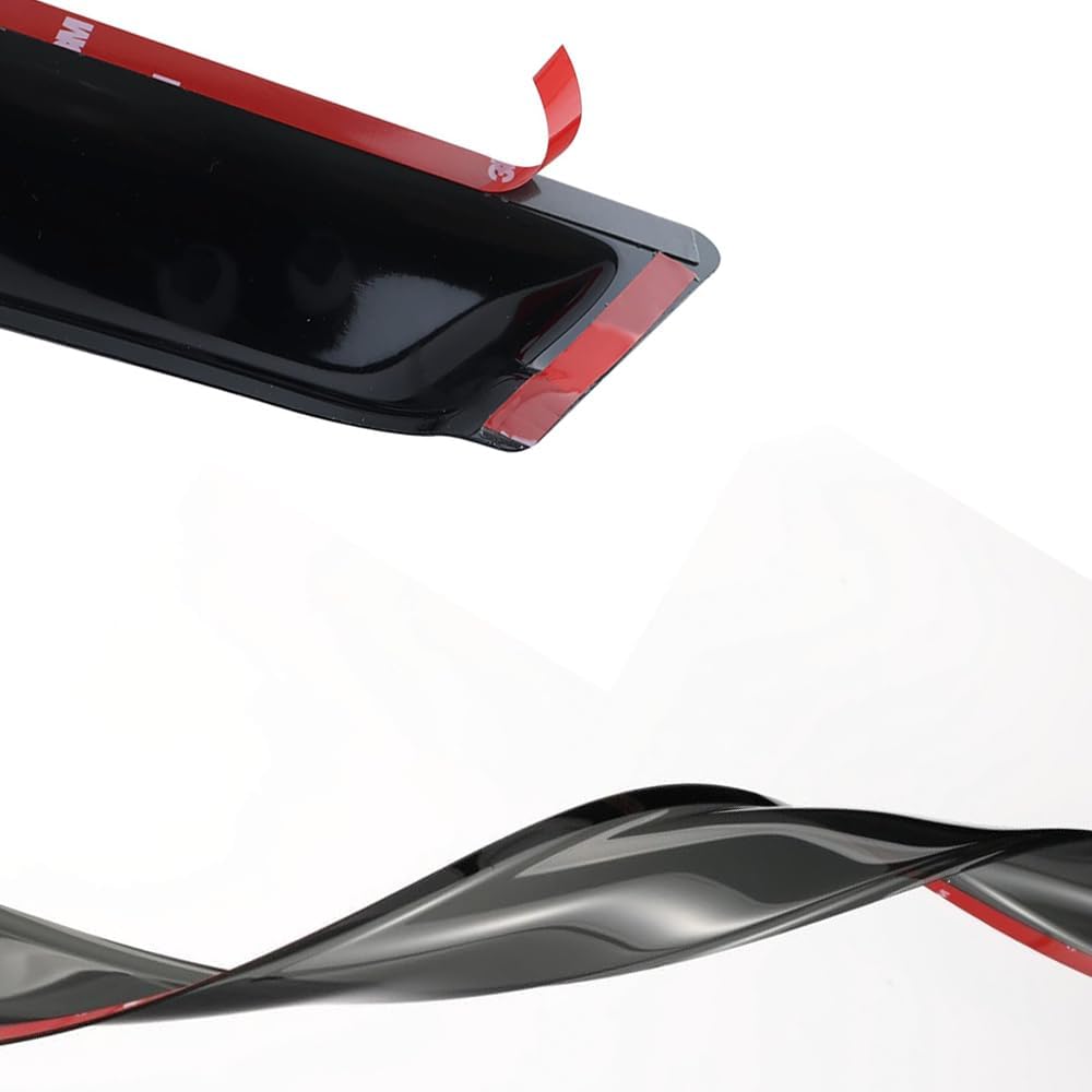 94949 Side Window Wind Deflector,4pcs Out-Channel Tape On Dark Smoke Rain Guards, Window Visor fit for Ford F-150 2001-2003 Crew(SuperCrew) cab Pickup,2002-2003 Lincoln Blackwood