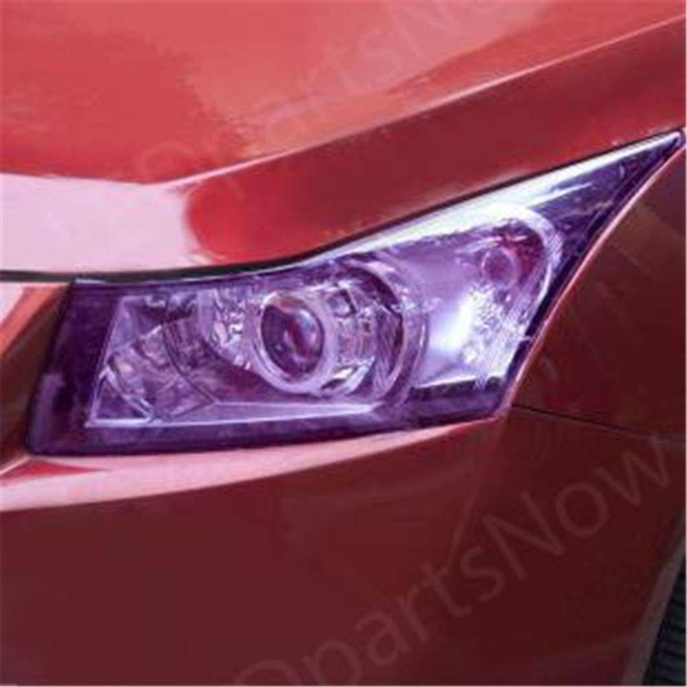 12 by 48 Inches Self Adhesive Headlight, Tail Lights, Fog Lights Tint Vinyl Film with Tools (Purple)