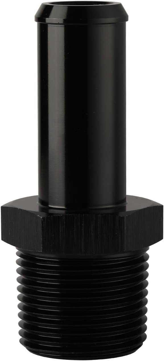 3/4 NPT Male to 3/4" Hose Barb Fitting Adapter Nipple Straight Aluminum Black