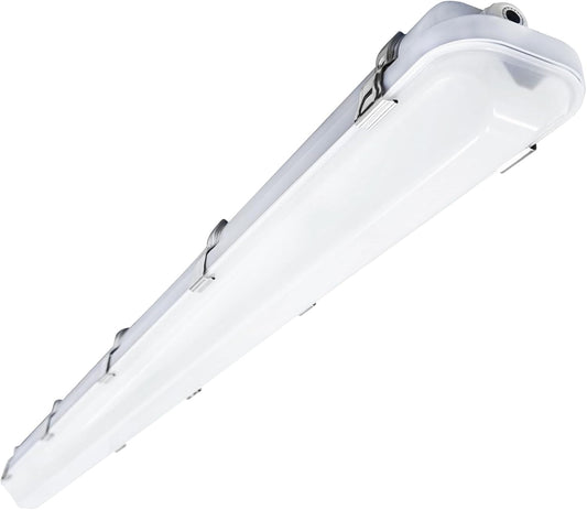 JTT LED Vapor Tight Light 60W/50W/40W 7800lm (180W Eq.), Waterproof LED Outdoor Shop Light 6000K/5000K/4000K IP65 Vapor Proof Fixture for Parking Garage Car Wash Warehouse ETL Listed