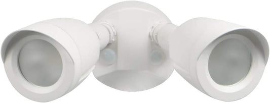 Ciata Flood Lights Outdoor, 20-Watt LED Bullet Head Security Flood Lights, Dual Head, RoHS and FCC Complaint, IP65 Rated, 1900 Lumens, 2KV Surge Protection, Die-Cast Aluminum in White Finish – 3000K