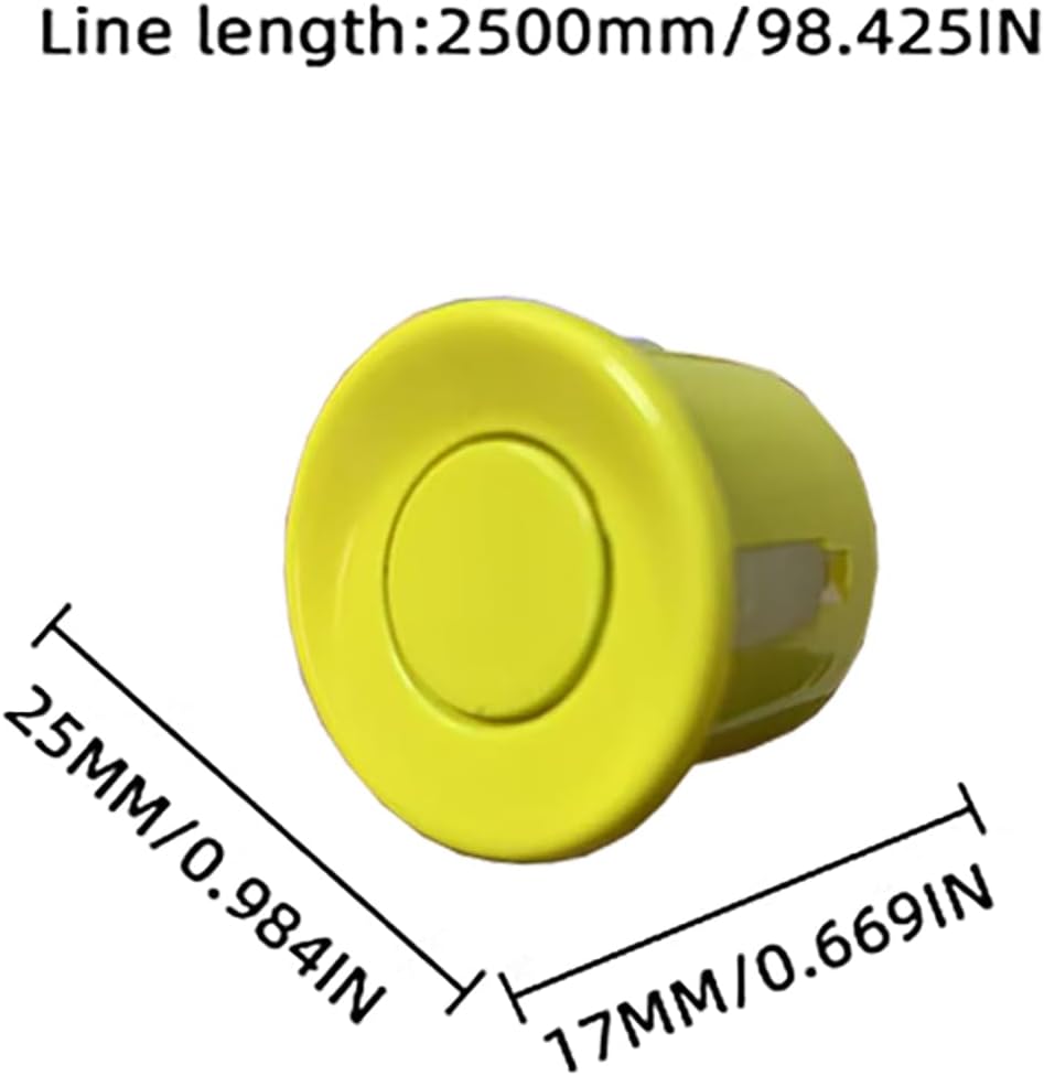Parking Sensor Kit Backup Sensor Kit Reverse Sensor for Car 16 Color Options for Probes Adjustable Alarm Volume Professional Sensore de Reversa para Carro Safe Driving Assistant（Yellow）