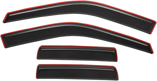 Lightronic Extra Durable Clip-on in-Channel Auto Vent Window Visor, Fits 1999-2004 Jeep Grand Cherokee, UV Protection Rain Guard, Original Wind Deflector, No-Drill Easy Install, Dark Smoke, 4-Pcs