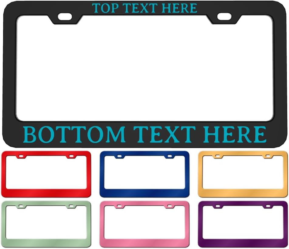 License Plate Frame, Personalized with Custom Text Logo Image Design Front License Plate Holder Car Accessories 6x12 inch