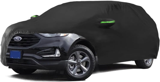 Proadsy 2025 Upgrade Car Cover for 2009-2024 2025 Ford Edge, Waterproof All Weather for Automobiles, Windproof Snowproof Rain Hail Sun UV Protection Full Outdoor Indoor Exterior Car Covers, Black