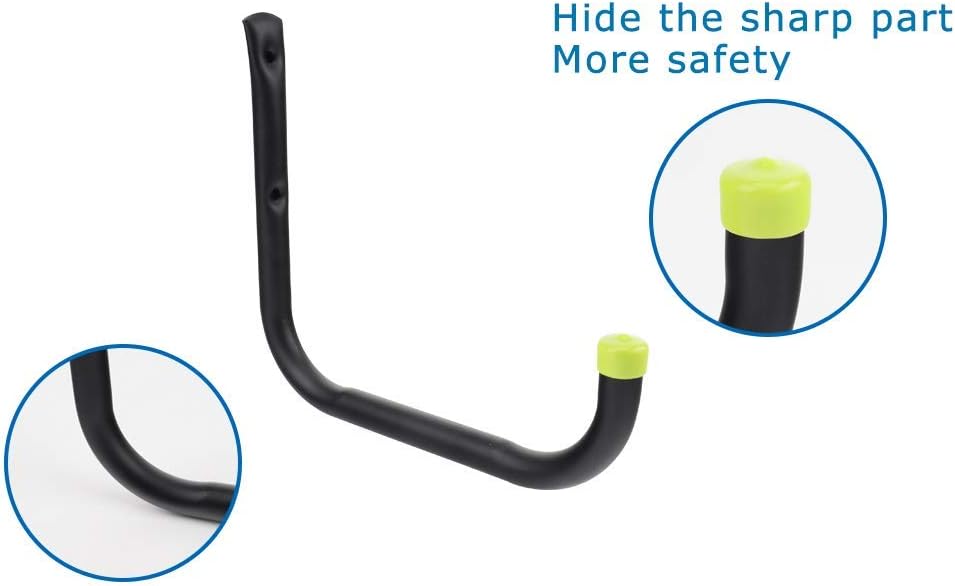 Intpro Garage Organization Hooks Heavy Duty Garage Storage Utility Wall Hooks Garden Tool Wall Hanger for Ladder Bike Shelf Hose Power Tool 6 Pack